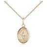 Small 14kt gold filled St. Deborah patron saint medal necklace with 18 inch chain by Bliss Manufacturing