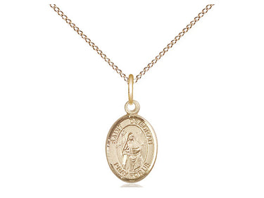 Small 14kt gold filled St. Deborah patron saint medal necklace with 18 inch chain by Bliss Manufacturing