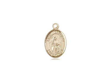 Small 14kt solid gold St. Deborah patron saint medal pendant handcrafted by Bliss Manufacturing