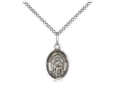 Small sterling silver St. Deborah patron saint medal necklace with 18 inch chain by Bliss Manufacturing