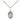 Small Sterling Silver Our Lady of Mercy medal necklace 1/2 x 1/4 inch pendant 18 inch chain USA made by Bliss