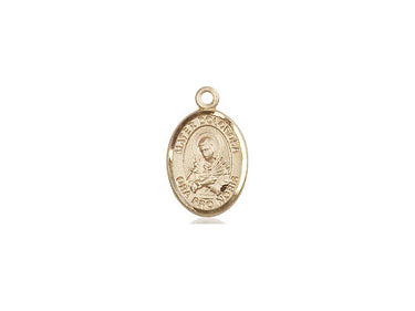 14kt solid gold Mater Dolorosa Our Lady of Sorrows medal pendant 1/2 x 1/4 inch handcrafted by Bliss Manufacturing