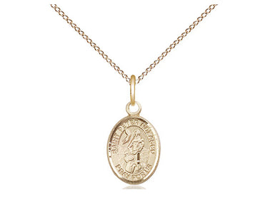 14kt gold filled St. Peter Nolasco medal necklace 1/2 x 1/4 with 18 inch chain by Bliss USA