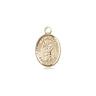 14kt solid gold St. Peter Nolasco patron saint medal pendant 1/2 x 1/4 inch handcrafted by Bliss