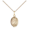 14kt Gold Filled St. Athanasius Catholic Patron Saint Medal Necklace 1/2 x 1/4 inch 18 inch Chain Bliss USA