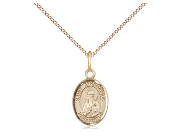 14kt Gold Filled St. Athanasius Catholic Patron Saint Medal Necklace 1/2 x 1/4 inch 18 inch Chain Bliss USA