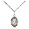 Sterling Silver St. Athanasius Patron Saint Medal Necklace 1/2 x 1/4 inch with 18 inch chain by Bliss