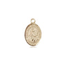 Small 14kt Solid Gold St. Lidwina of Schiedam Patron Saint Medal Pendant 1/2 x 1/4 inch by Bliss