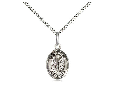 Sterling Silver St. Fiacre Patron Saint Medal Necklace 1/2 inch small pendant 18 inch chain Bliss USA made