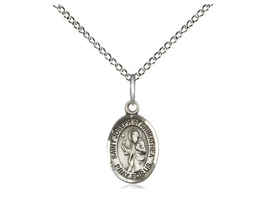 Sterling Silver St. Joseph of Arimathea Patron Saint Medal Necklace 1/2 inch by Bliss Manufacturing
