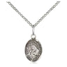 Sterling Silver St. Margaret of Cortona Patron Saint Medal Necklace 1/2 x 1/4 inch on 18 inch chain by Bliss