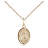 14kt Gold Filled St. Bede the Venerable Small Patron Saint Medal Necklace 1/2 x 1/4 inches on 18 inch Chain by Bliss