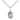 Sterling silver Our Lady of Olives small medal necklace with 1/2 x 1/4 inch pendant on 18 inch chain by Bliss