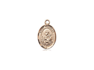 14kt solid gold St. Meinrad of Einsiedeln patron saint medal pendant by Bliss Manufacturing