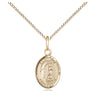 14kt Gold Filled Small St. Zoe of Rome Patron Saint Medal Necklace 1/2 inch x 1/4 inch with 18 inch Chain by Bliss