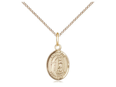 14kt Gold Filled Small St. Zoe of Rome Patron Saint Medal Necklace 1/2 inch x 1/4 inch with 18 inch Chain by Bliss