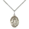Sterling Silver St. Anthony of Egypt Medal Necklace 1/2 x 1/4 inch on 18 inch chain by Bliss
