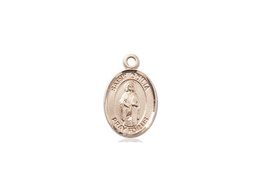 14kt Solid Gold St. Odilia Patron Saint Medal Pendant 1/2 x 1/4 inch by Bliss