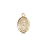 14kt solid gold St. Christina the Astonishing medal pendant, 1/2 x 1/4 inch, handcrafted in USA by Bliss Manufacturing