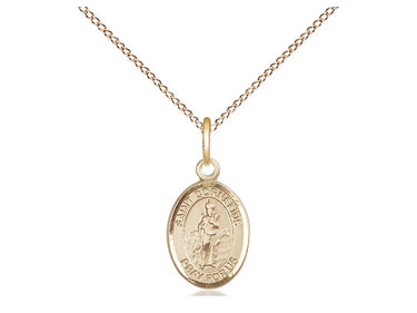 Gold Filled St. Cornelius patron saint medal necklace with 18 inch chain by Bliss Manufacturing