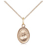Small 14kt Gold Filled St. Luigi Orione Patron Saint Medal Necklace 1/2 x 1/4 inch with 18 inch Chain by Bliss
