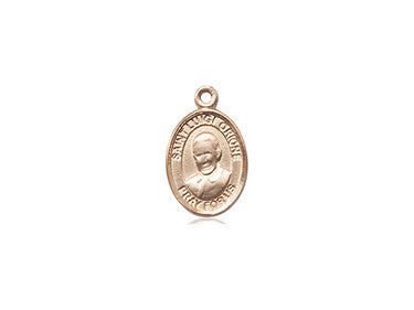 Small 14kt solid gold St. Luigi Orione patron saint medal pendant 1/2 x 1/4 by Bliss Manufacturing
