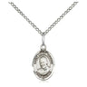 Sterling silver St. Luigi Orione patron saint medal necklace, 1/2 x 1/4 inch, 18 inch chain, handcrafted by Bliss