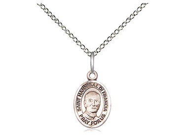 Sterling silver St. Hannibal patron saint medal necklace with 18 inch chain by Bliss Manufacturing