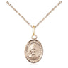 Gold filled St. Arnold Janssen patron saint medal necklace with 18 inch curb chain, handmade by Bliss Manufacturing
