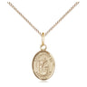 14kt gold filled small St. Kenneth patron saint medal necklace 18 inch chain by Bliss