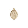 14kt Solid Gold Small St. Kenneth Medal Pendant 1/2 x 1/4 inch by Bliss Manufacturing