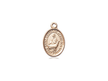 14kt Solid Gold St. Catherine of Sweden patron saint medal pendant by Bliss Manufacturing USA