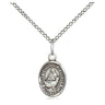 Small sterling silver St. Catherine of Sweden patron saint medal necklace with 18 inch chain by Bliss