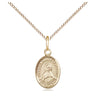 14kt gold filled small Immaculate Heart of Mary medal necklace with 18 inch chain by Bliss
