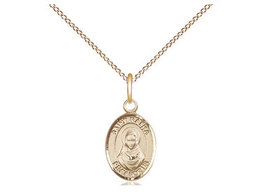 Small 14kt gold filled St. Rafka patron saint medal necklace 1/2 x 1/4 inch with 18 inch chain by Bliss