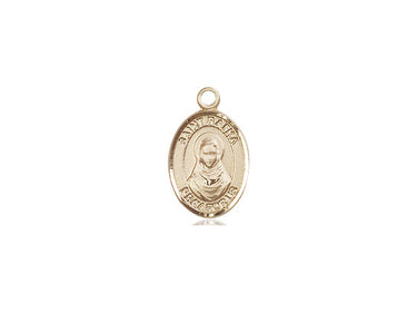 Small 14kt solid gold St. Rafka Catholic patron saint medal pendant 1/2 x 1/4 inch handcrafted USA Bliss