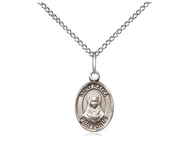 Small sterling silver St. Rafka Catholic patron saint medal necklace 18 inch chain handcrafted USA Bliss