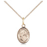 14kt Gold Filled St. Nimatullah Patron Saint Medal Necklace Small 1/2 x 1/4 inches 18 inch Chain Bliss