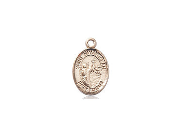 14kt Solid Gold Small St. Nimatullah Patron Saint Medal Pendant 1/2 x 1/4 inch Handcrafted by Bliss
