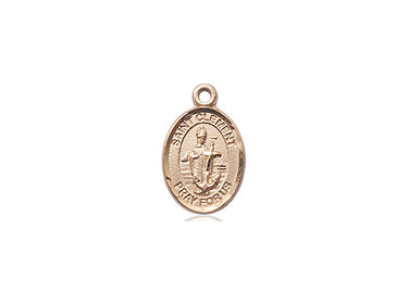 Small 14kt solid gold St. Clement patron saint medal pendant by Bliss Manufacturing