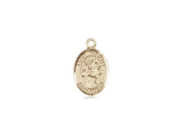 14kt Solid Gold Small St. Felicity Patron Saint Medal Pendant 1/2 x 1/4 inch by Bliss Manufacturing