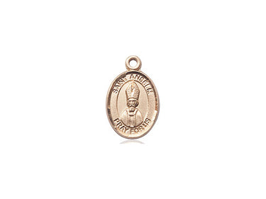 14kt solid gold St. Anselm of Canterbury patron saint medal pendant handcrafted by Bliss Manufacturing