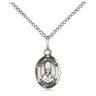 Sterling silver St. Anselm of Canterbury patron saint medal necklace with 18 inch chain handcrafted by Bliss