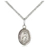 Sterling Silver St. Catherine of Alexandria Patron Saint Medal Necklace 18 inch Chain by Bliss