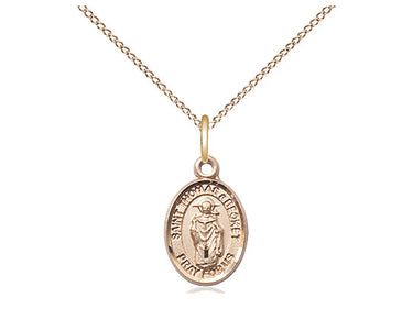 Gold Filled St. Thomas A Becket patron saint medal necklace 1/2 x 1/4 inches on 18 inch chain by Bliss