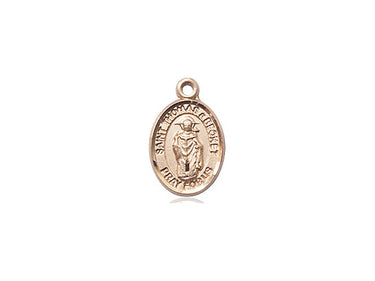 14kt Solid Gold St. Thomas A Becket Patron Saint Medal Pendant 1/2 x 1/4 inch Handcrafted by Bliss