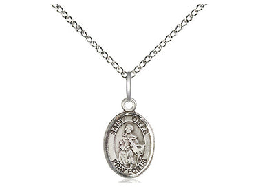 Sterling Silver St. Giles Patron Saint Medal Necklace with 18 inch chain handcrafted by Bliss Manufacturing