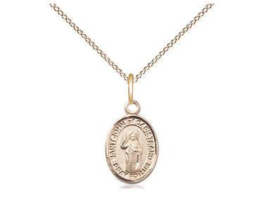 14kt Gold Filled Small St. John of Capistrano Patron Saint Medal Necklace 1/2 x 1/4 with 18 inch Chain Bliss