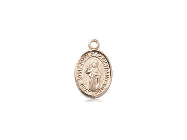 14kt solid gold St. John of Capistrano patron saint medal pendant 1/2 x 1/4 inches handcrafted by Bliss USA