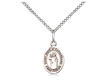 Sterling Silver Small St. John of Capistrano Patron Saint Medal Necklace 1/2 x 1/4 with 18 inch Chain Bliss